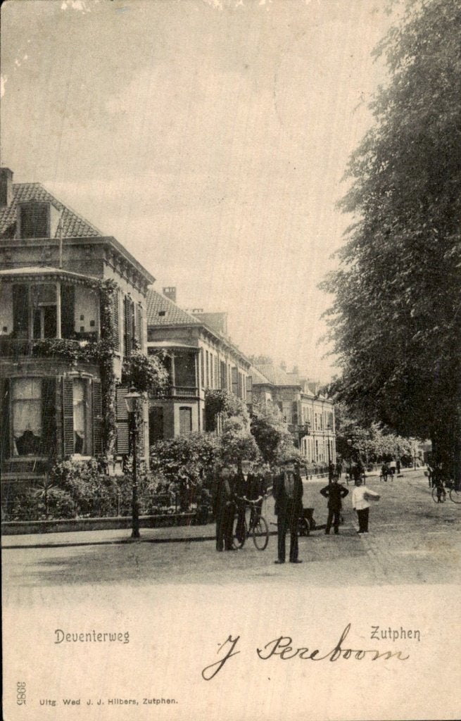 Zutphen - Deventerweg - Villawoningen, Ophalen of Verzenden, Voor 1920, Gelopen, Gelderland