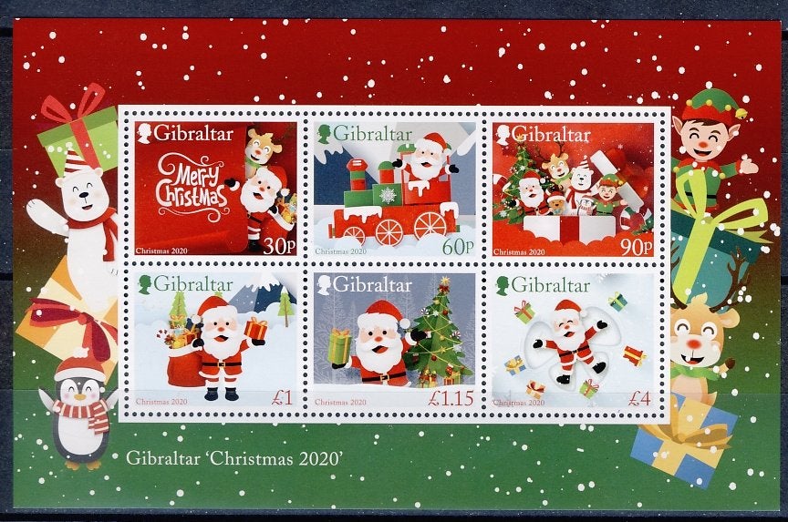 Gibraltar Blok 144 Kerst 2020 postfris, Ophalen of Verzenden, Postfris