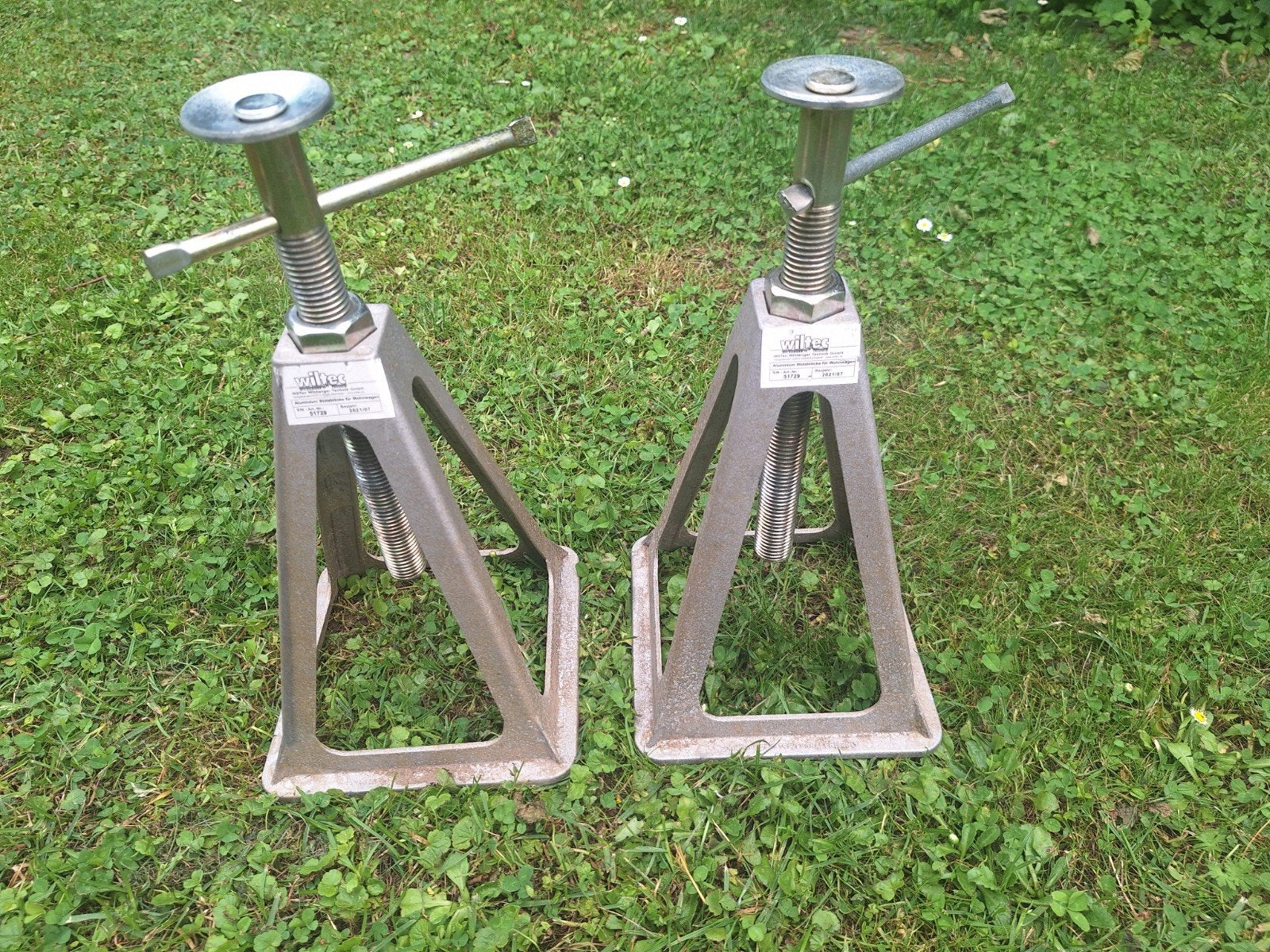 Wiltec Aluminium Stützböcke voor Caravan (2 stuks), Ophalen, Zo goed als nieuw