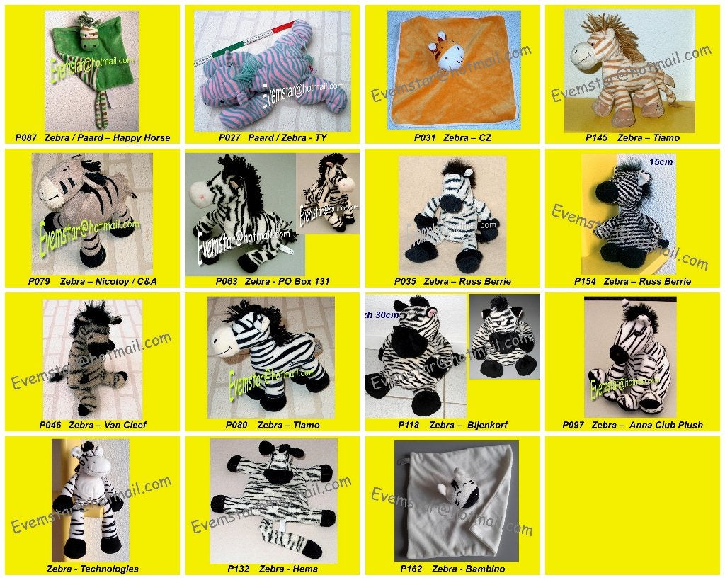 Zebra Happy Horse Ty CZ Amtoys Tiamo Hema Bijenkorf ea, Ophalen, Zo goed als nieuw, Overige typen