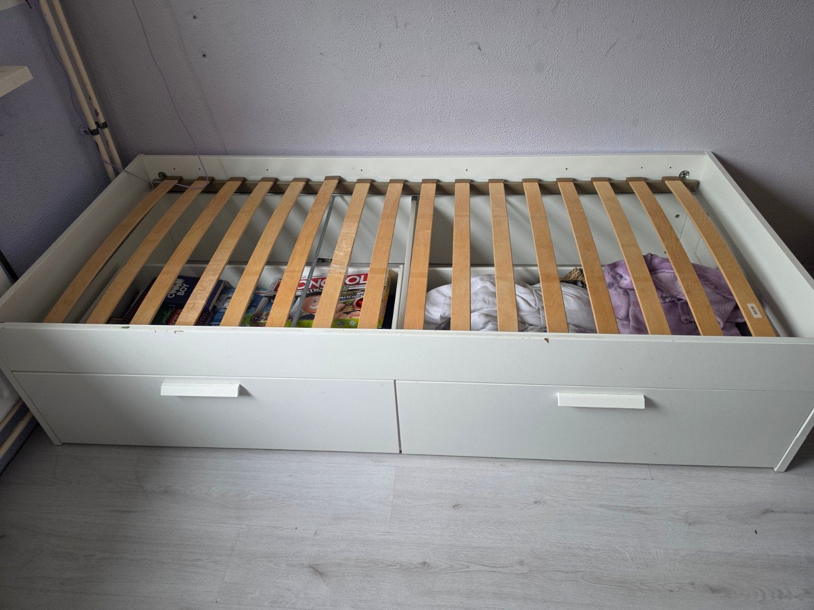 brimnes bed ikea 90x200, Ophalen, Gebruikt, 90 cm, Eenpersoons