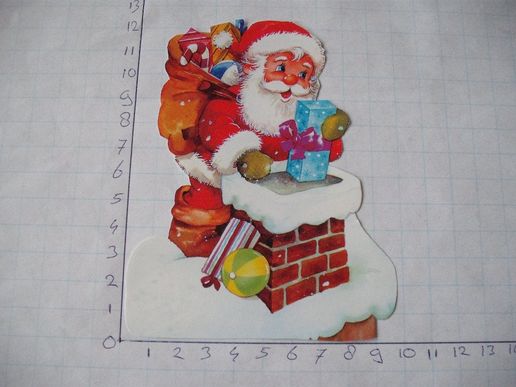 nr. 819 - uitgeknipt 3d plaatje kerst, Ophalen of Verzenden, Nieuw, Kerst, Knipvel