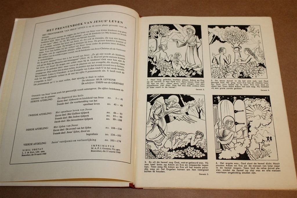 Prentenboek van Jezus Leven — Vintage Beeldverhaal 1960, Ophalen of Verzenden, Gelezen