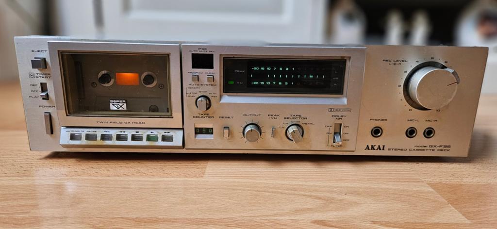 Vintage Akai GX-F35 Cassette Deck, Audio, Tv en Foto, Cassettedecks, Ophalen of Verzenden, Enkel, Akai, Tiptoetsen