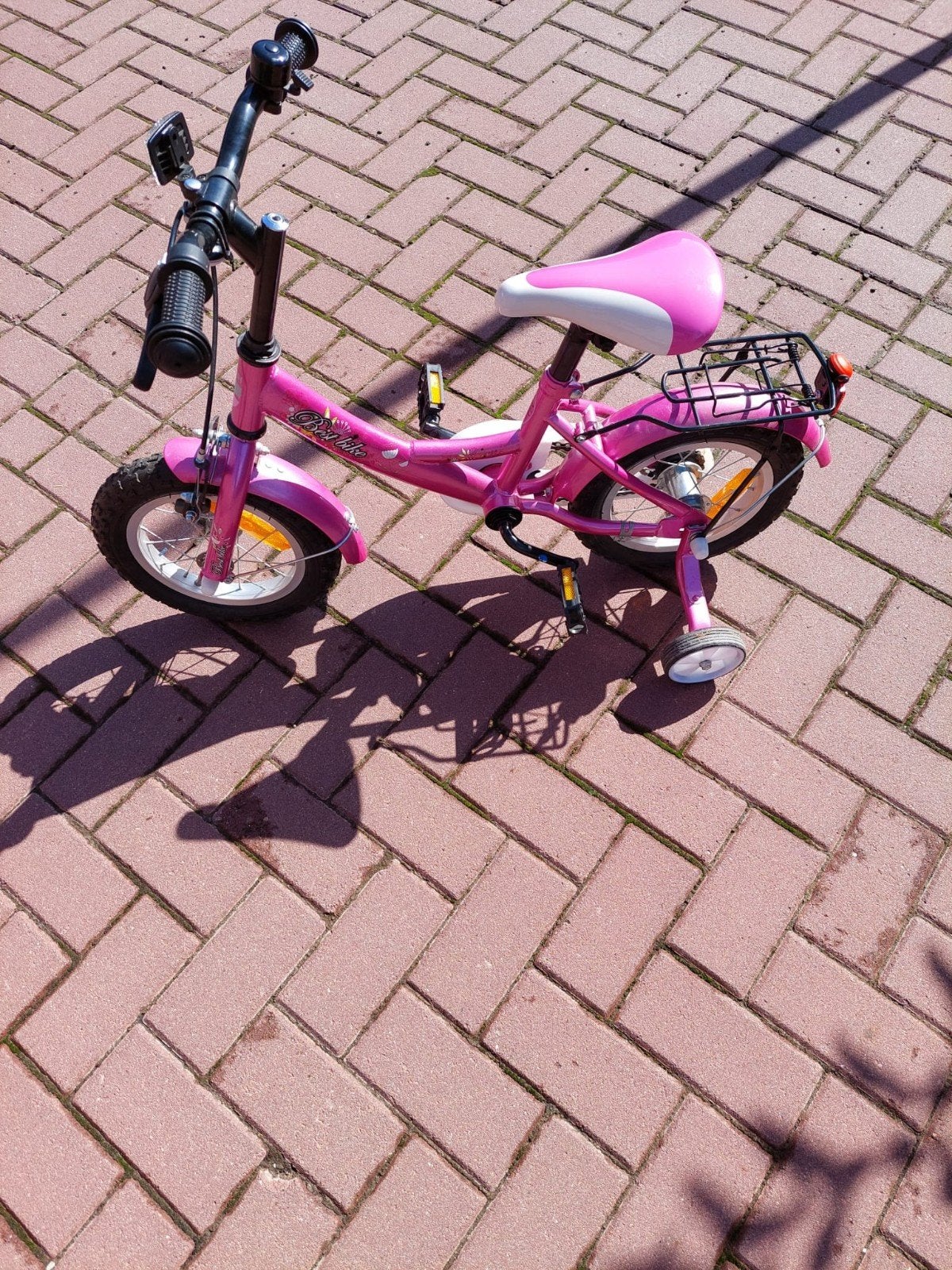 Roze kinderfiets fietsje 12 inch zo goed als nieuw, Ophalen, Zo goed als nieuw, Minder dan 16 inch