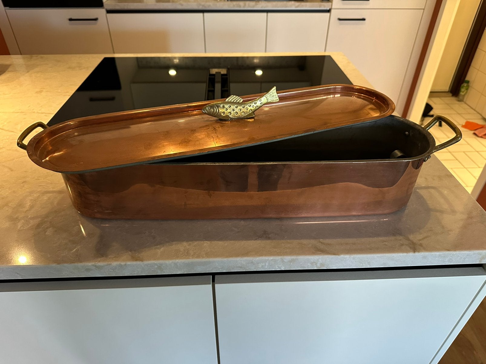 Grote roodkoperen vispan, Ophalen of Verzenden, Koper