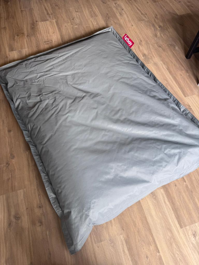 Fatboy zitzak grijs 140*175cm, Huis en Inrichting, Zitzakken, Ophalen, Gebruikt, Grijs