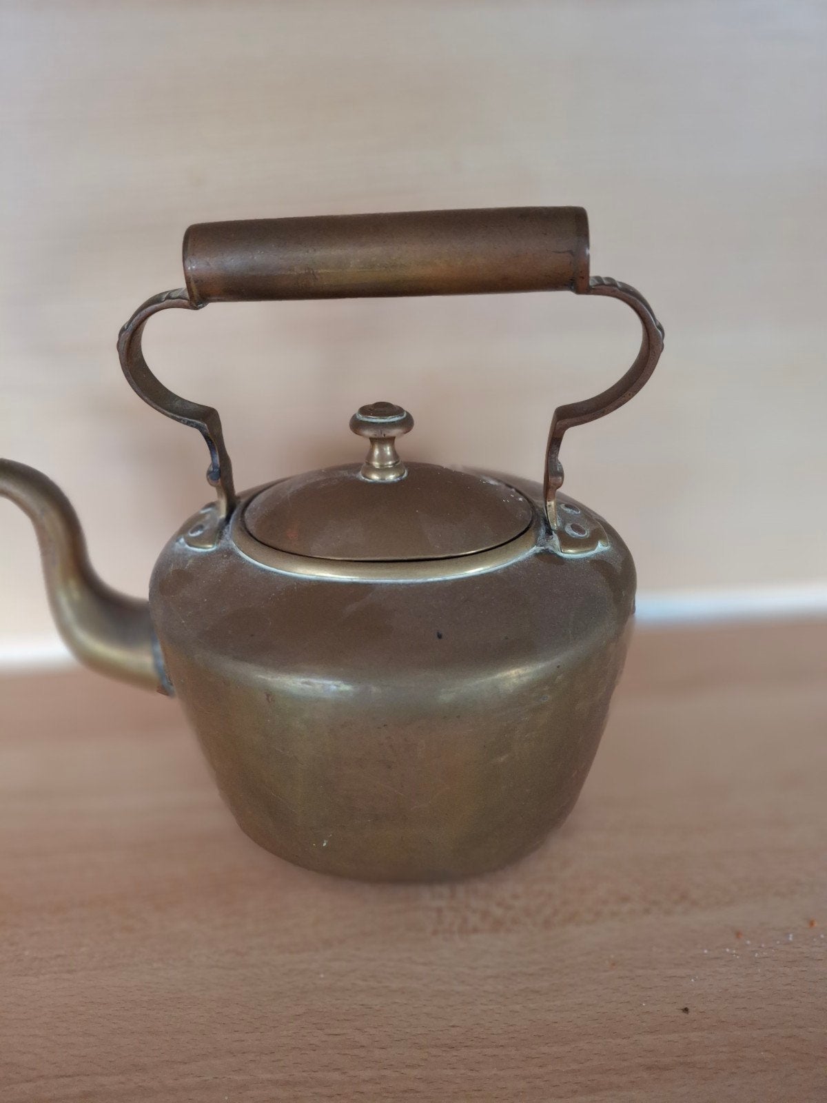 Messing keteltje met haalijzer 19e eeuw, Ophalen of Verzenden