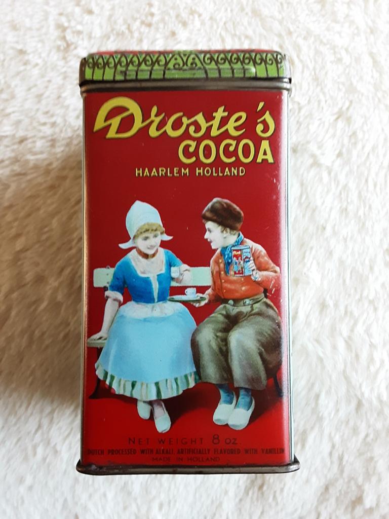 DROSTE CACAO , BOY en GIRL.  C.A. 1950., Ophalen of Verzenden, Gebruikt, Overige, Droste