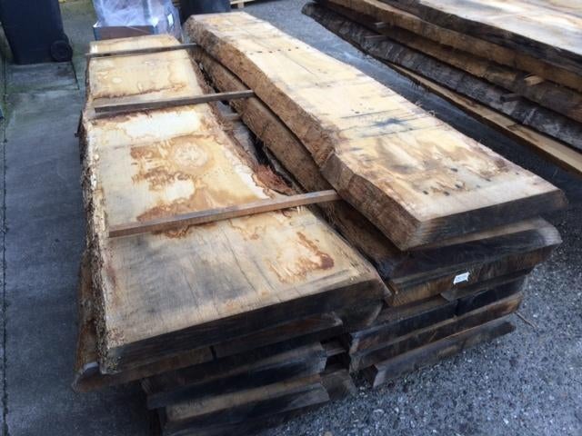 Eiken Schaaldelen 27 mm dik gedroogd, Doe-het-zelf en Verbouw, Hout en Planken, Ophalen, 25 tot 50 mm, Eiken, Nieuw