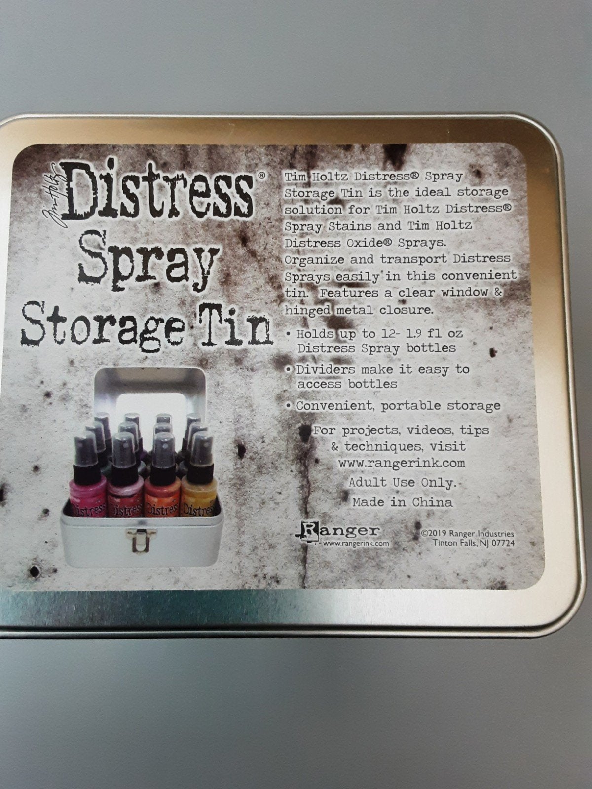 Ranger Distress Spray storage tin - Tim Holtz, Ophalen of Verzenden, Nieuw