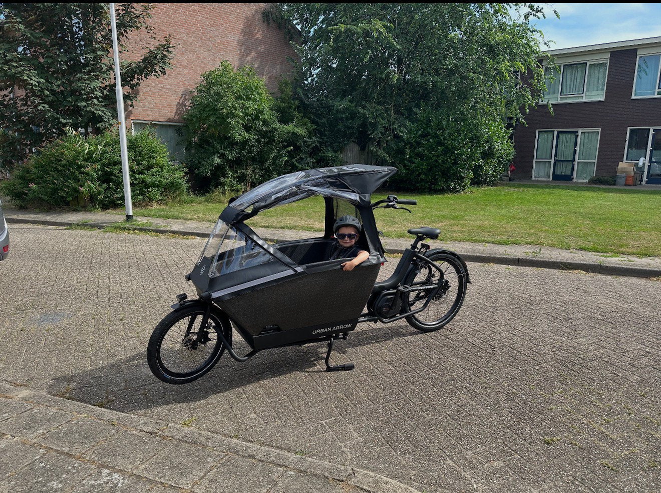 Urban arrow family regenhuif, Fietsen en Brommers, Fietsen | Bakfietsen, Ophalen of Verzenden, Zo goed als nieuw