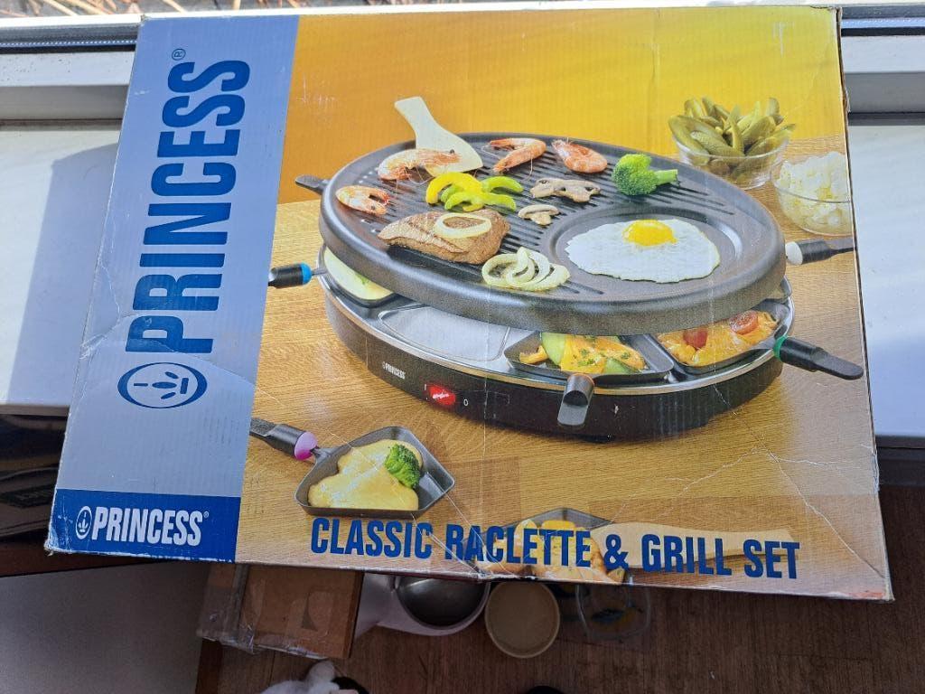 PRINCESS grill plaat RACLETTE & GRILL SET gourmet plaat, Ophalen of Verzenden, Zo goed als nieuw, Tafelgrill