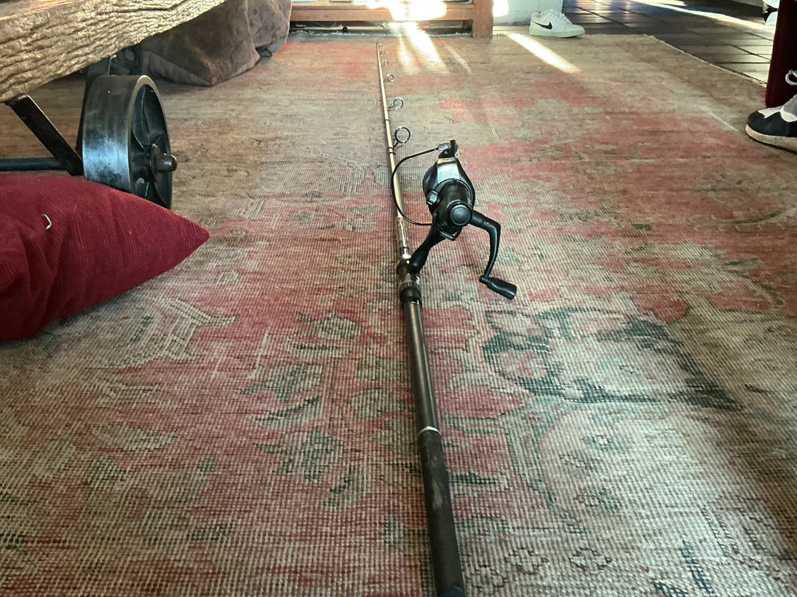 Complete Karper hengel met molen z.g.a.n, Ophalen of Verzenden, Zo goed als nieuw, Tapijt