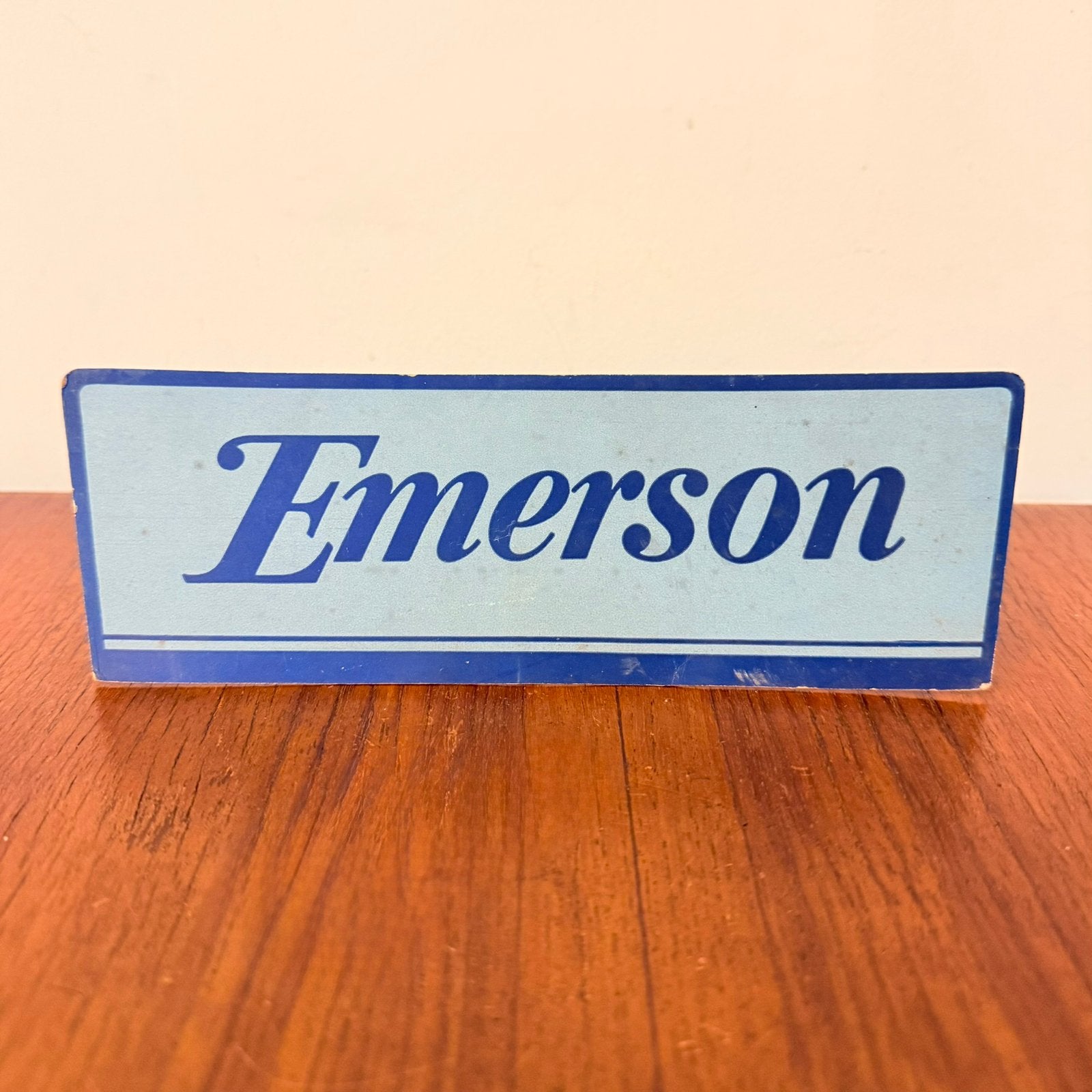 VINTAGE RECLAMEBORD RECLAMEKAART EMERSON RADIO 1950 ZELDZAAM, Verzenden, Gebruikt, Reclamebord