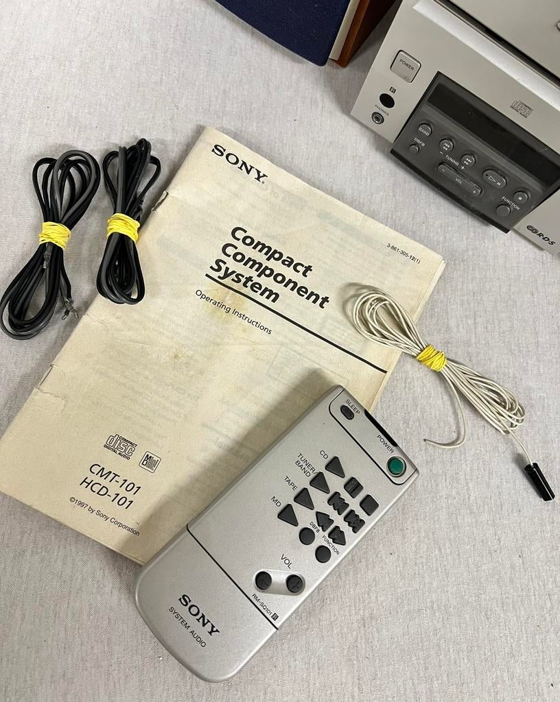Vintage Sony HCD-101 Stereo syst AM/FM Radio CD + Afstandsb., Tuner of Radio, Zo goed als nieuw, H, H