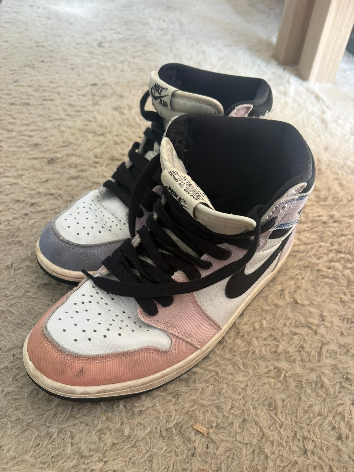 Nike Air Jordan 1 Mid roze/wit/zwart – maat 40,5, Ophalen of Verzenden, Overige kleuren