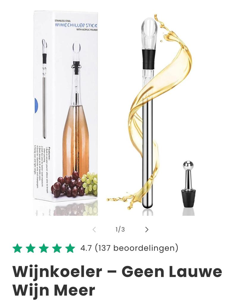 Hippe Wijnkoeler te koop, Ophalen of Verzenden, Nieuw, Kunststof, Minder dan 5 flessen