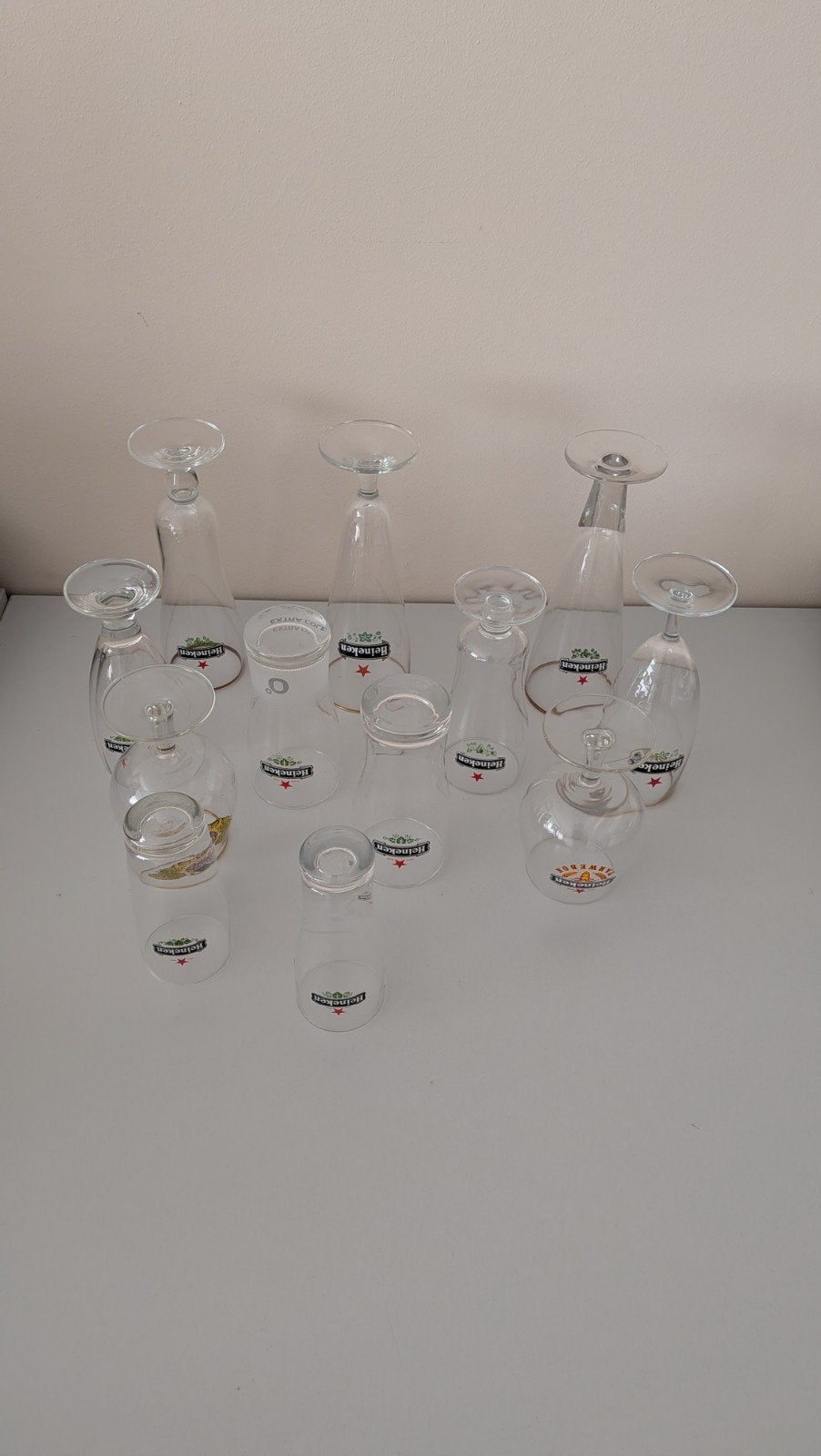 Heineken Bierglazen Verzameling - 12 verschillende modellen, Ophalen, Meerkleurig, Overige merken, Glas