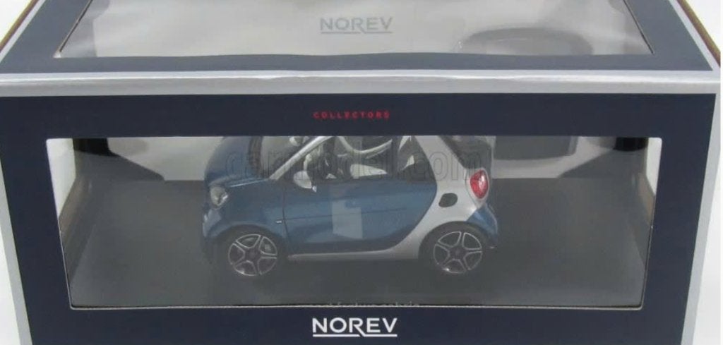 Smart Fortwo cabrio 2015 Bl/ZI SCHAAL 1/18 NOREV ref: 183438, Verzenden, Nieuw, Norev