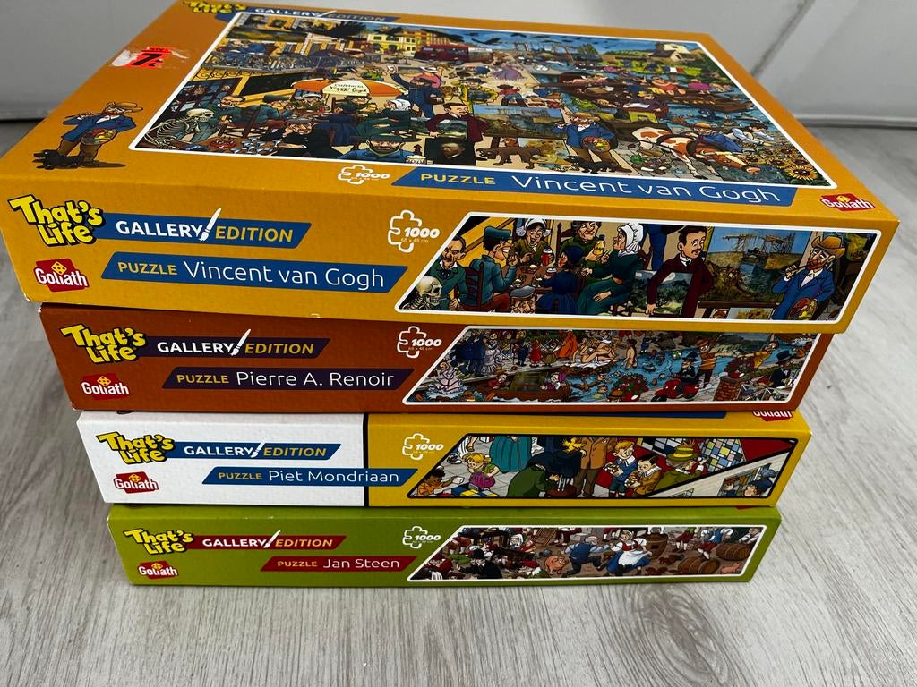 4x That's Life Gallery Edition Puzzels 1000 stukjes, Ophalen of Verzenden, 500 t/m 1500 stukjes, Zo goed als nieuw, Legpuzzel