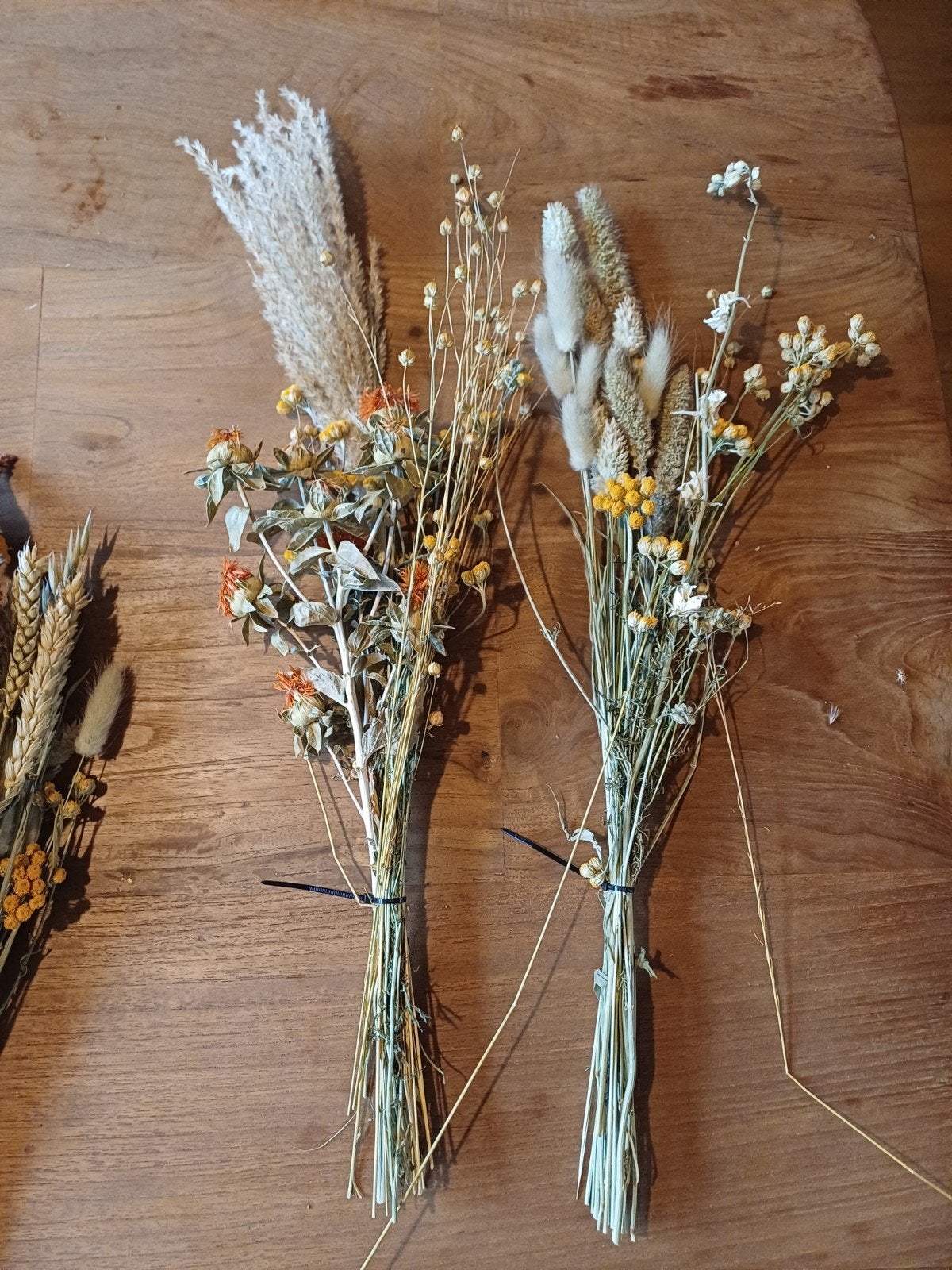 droogbloemen boeketten, Ophalen