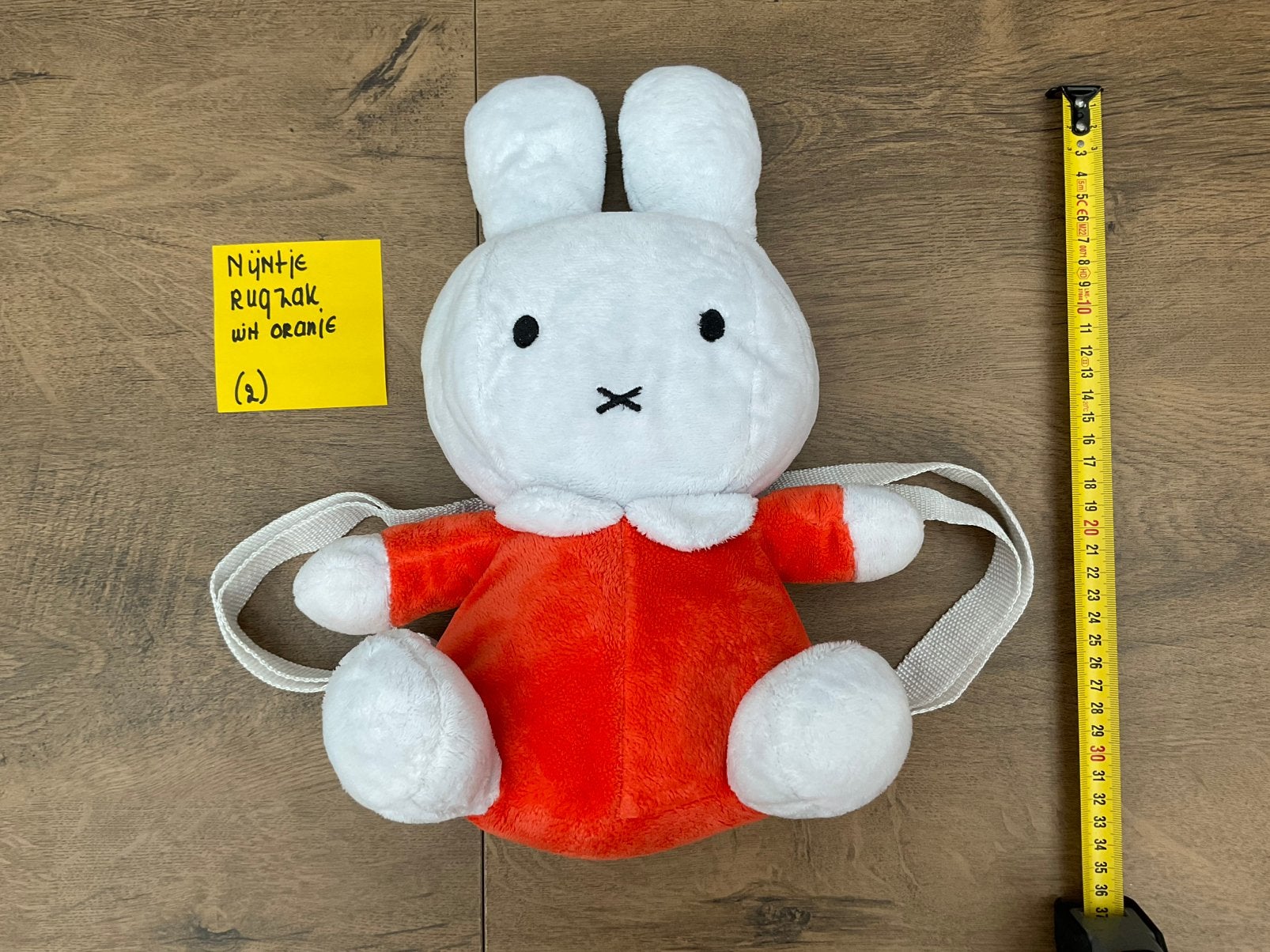 Zgan, niet kapot, geen vlekken, Nijntje knuffel rugzak, Ophalen, Zo goed als nieuw, Oranje, Rugtas