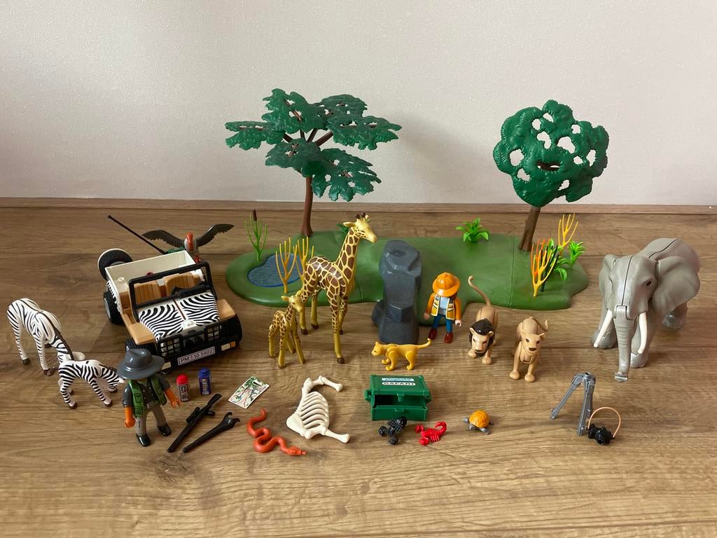 Playmobil 5922 Safari Set met Dieren en Voertuig, Verzenden, Gebruikt