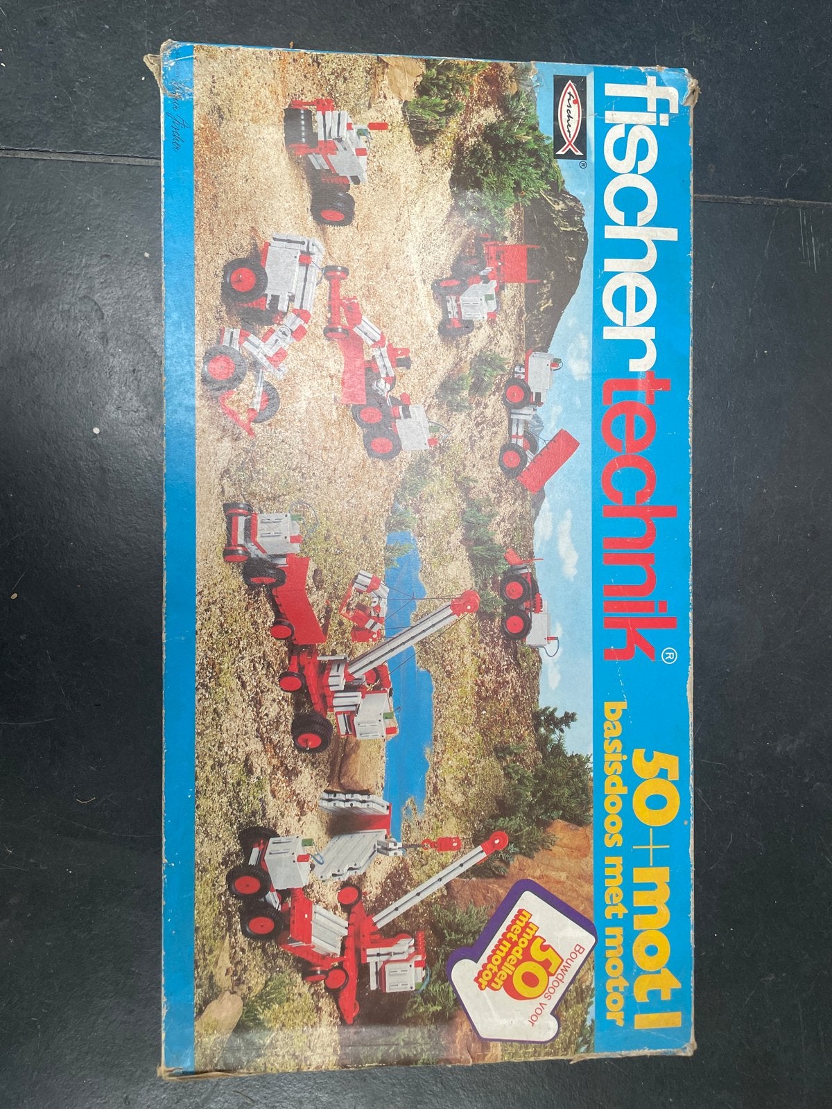 Vintage Fischertechnik 50+1 basissdoos met motor, Ophalen of Verzenden, Gebruikt, Overige merken