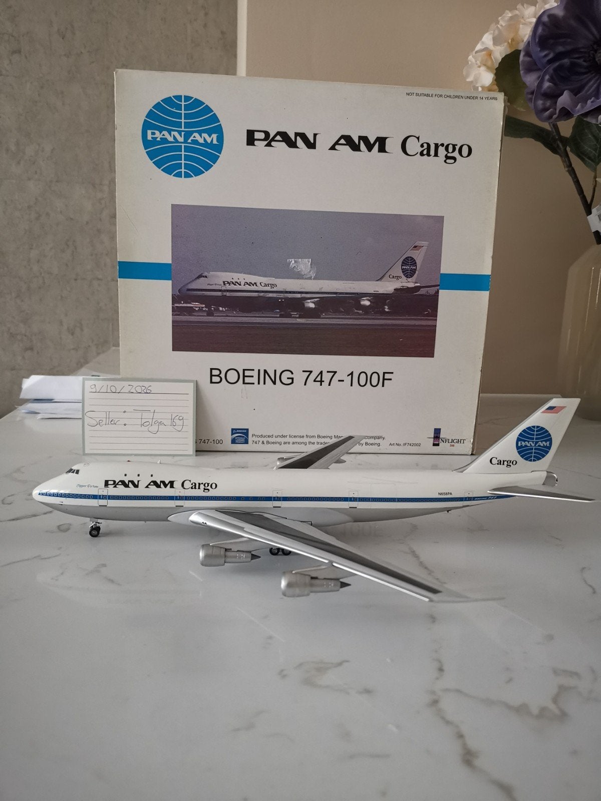 Pan Am B747-100F Cargo Inflight200 1:200 IF742002 Reg N658PA, Overige merken, 1:200 of kleiner, Nieuw, Ophalen of Verzenden