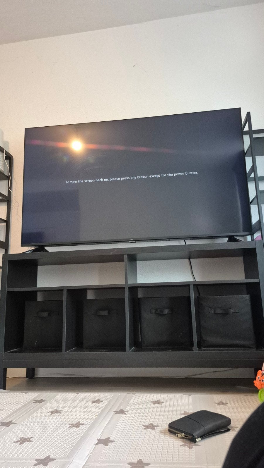 IKEA KALLAX TV-meubel/opbergkast zwartbruin, Ophalen, Gebruikt, 100 tot 150 cm, Modern