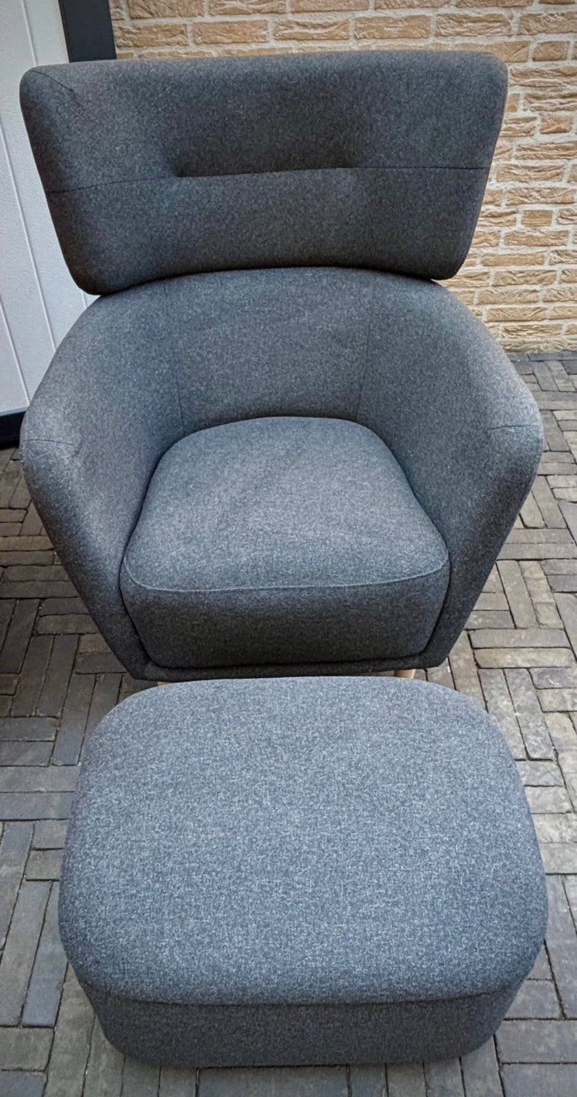 IKEA fauteuil Oskarshamn oor fauteuil zwart/grijs, Ophalen, Minder dan 75 cm, Nieuw, Modern / landelijk