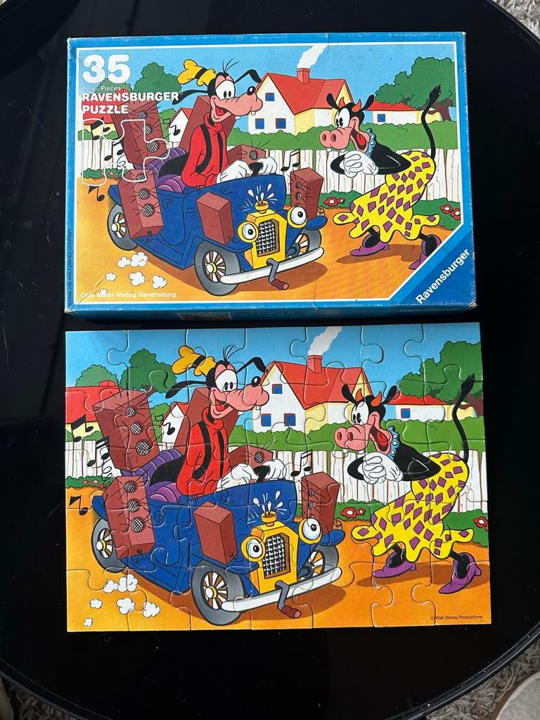 Vintage Ravensburger Goofy Puzzel - 35 stukjes, Ophalen of Verzenden, 10 tot 50 stukjes, Gebruikt, 2 tot 4 jaar