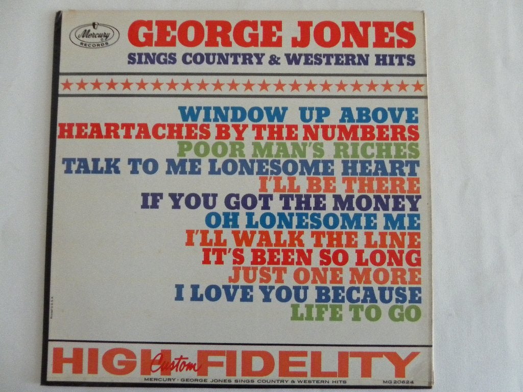 LP George Jones - Sings Country & Western Hits, LP, Gebruikt, Ophalen of Verzenden, 12 inch