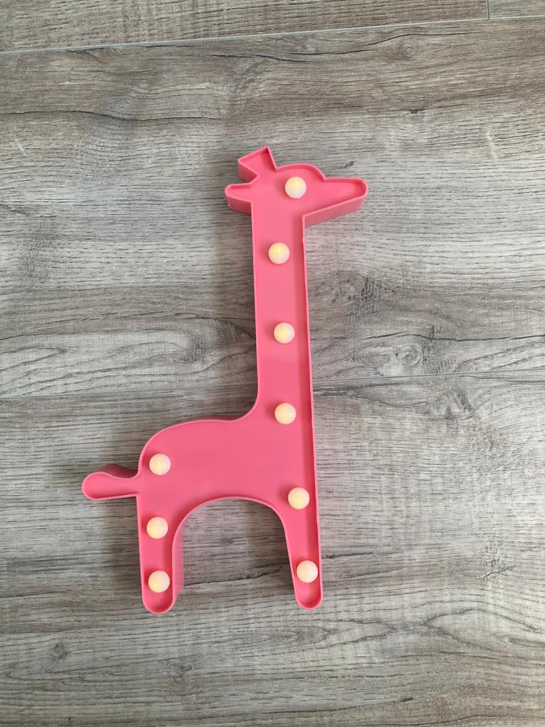 Roze giraffe lamp, Ophalen of Verzenden, Zo goed als nieuw, Lamp