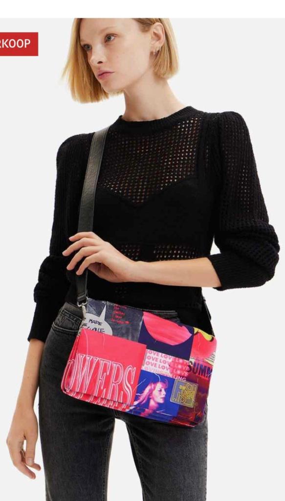 Schoudertas Fake News van Desigual, nieuw in de verpakking., Ophalen of Verzenden, Nieuw, Roze, Overige merken