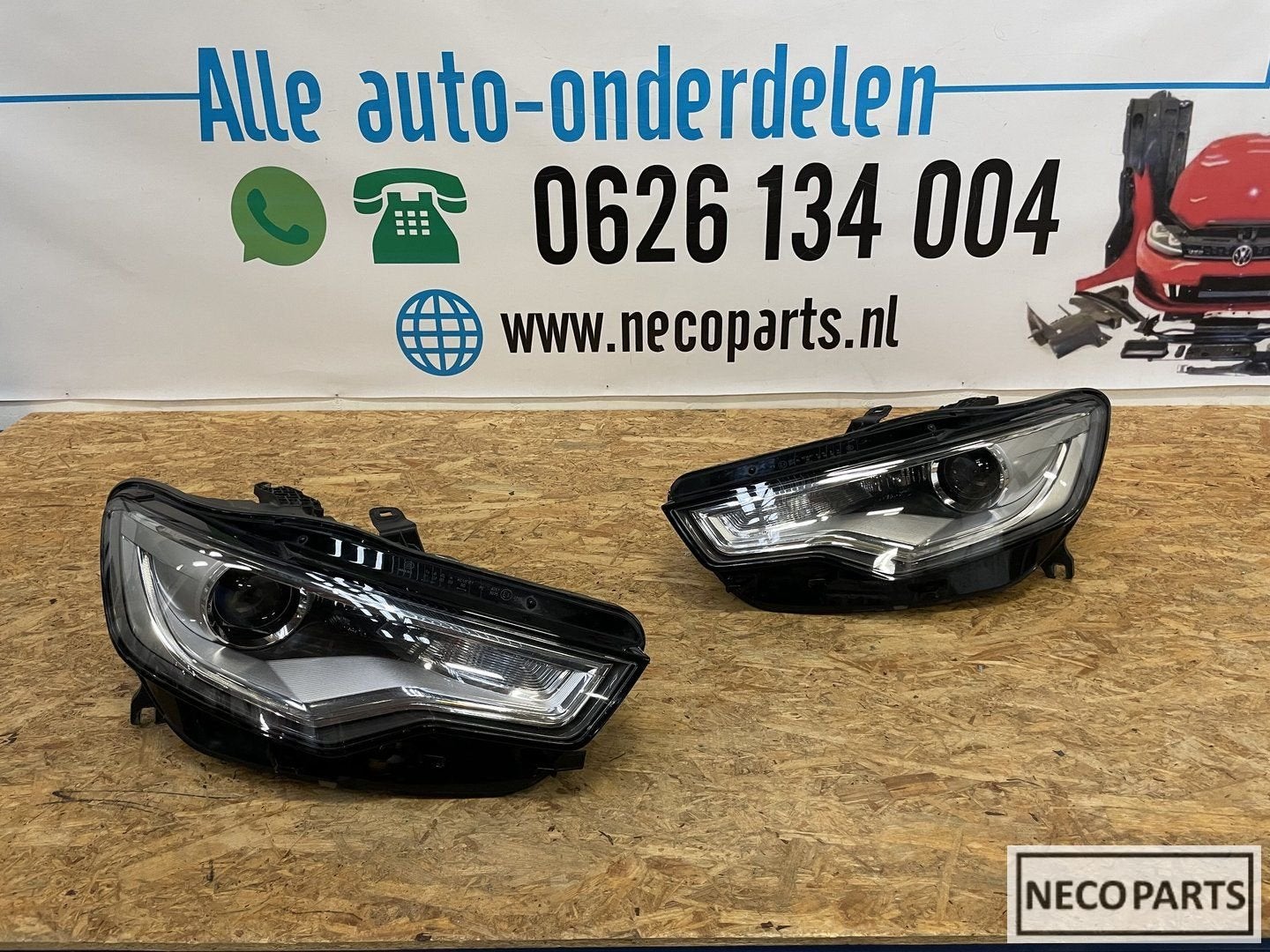 AUDI A6 4G XENON LED KOPLAMPEN KOPLAMP COMPLEET ORIGINEEL, Gebruikt, -, -, -