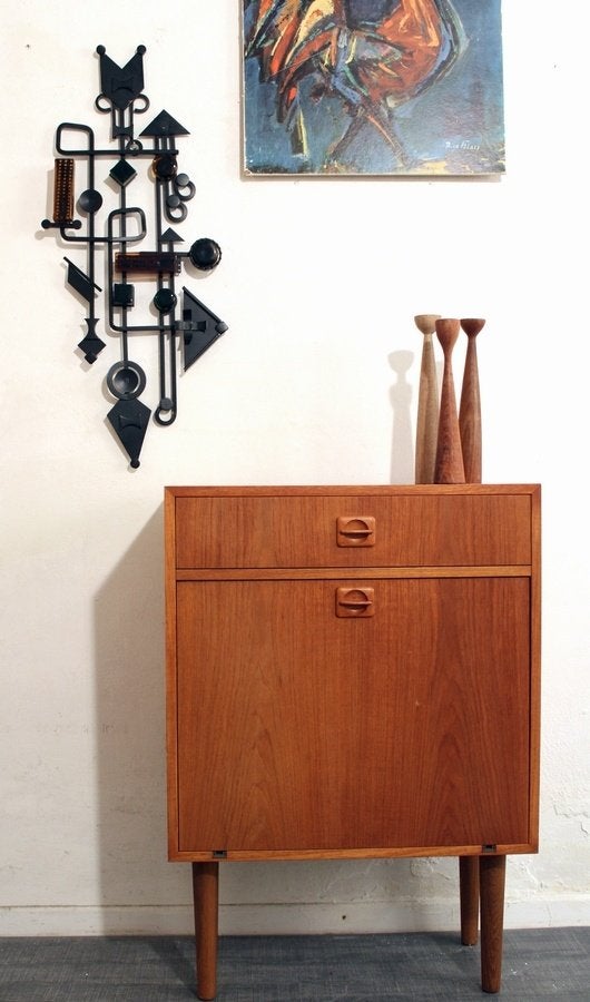 Dantoft Deens mid century design brutalist wandsculptuur, Antiek en Kunst, Kunst | Designobjecten, Meerkleurig, Gemerkt, Wanddecoratie