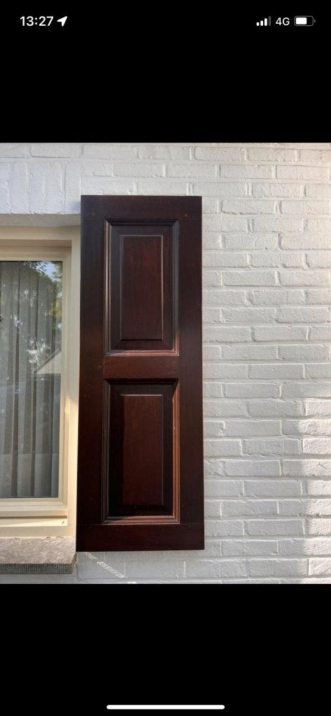 12 stuks massieve merbau raamluiken, Doe-het-zelf en Verbouw, La belle porte, Jurgen.hoogenboezem@gmail.com, Minder dan 80 cm