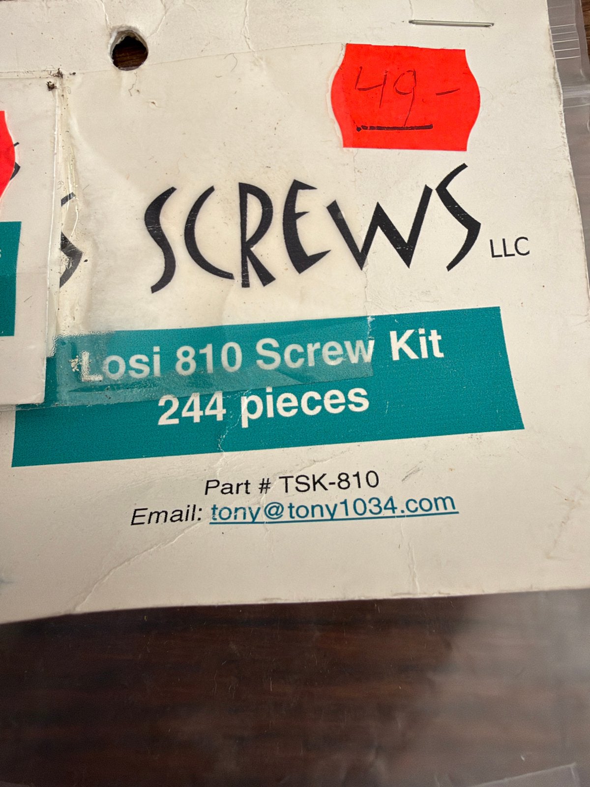 Losi 810 Scrwe kit 244 pieces nu 19,95 incl post, B, Auto offroad, Nieuw, A