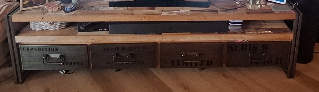 Tv meubel, Ophalen, Teakhout, Zo goed als nieuw, 200 cm of meer
