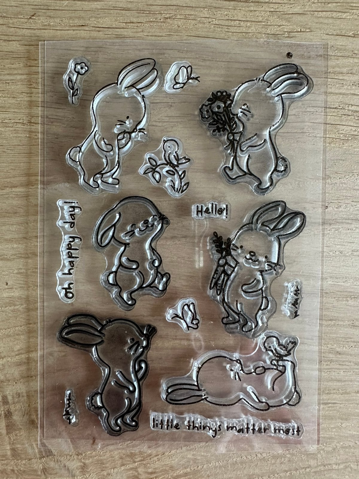 Clear stamps konijnen stempels, Hobby en Vrije tijd, Ophalen of Verzenden, Zo goed als nieuw, Clearstamp