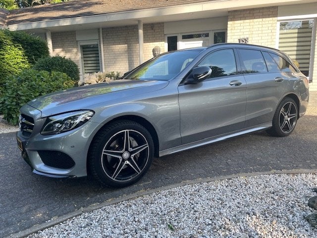 Mercedes-Benz C-Klasse C 220 D AUT 2015 Grijs AMG, Auto's, Mercedes-Benz, Achterwielaandrijving, 1800 kg, 4 cilinders, 163 pk