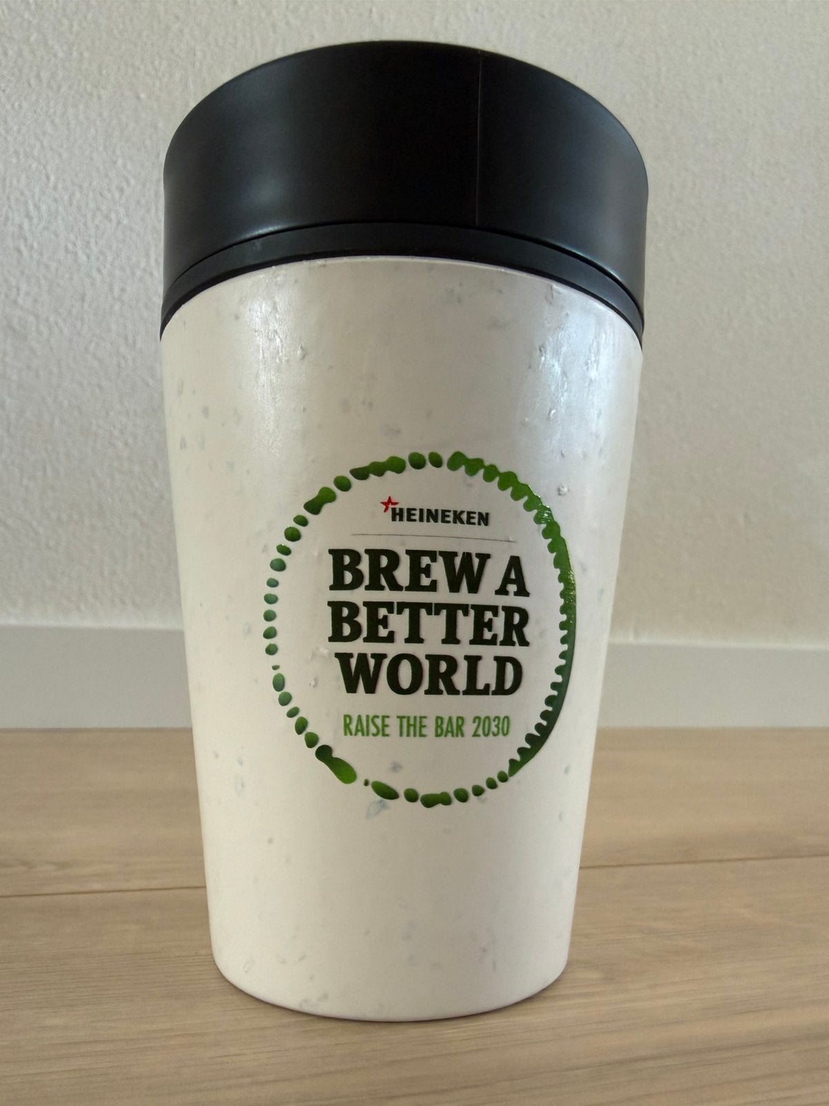 Heineken beker met deksel – Brew a Better World – NIEUW, Ophalen of Verzenden, Zo goed als nieuw, Glas of Glazen, Heineken