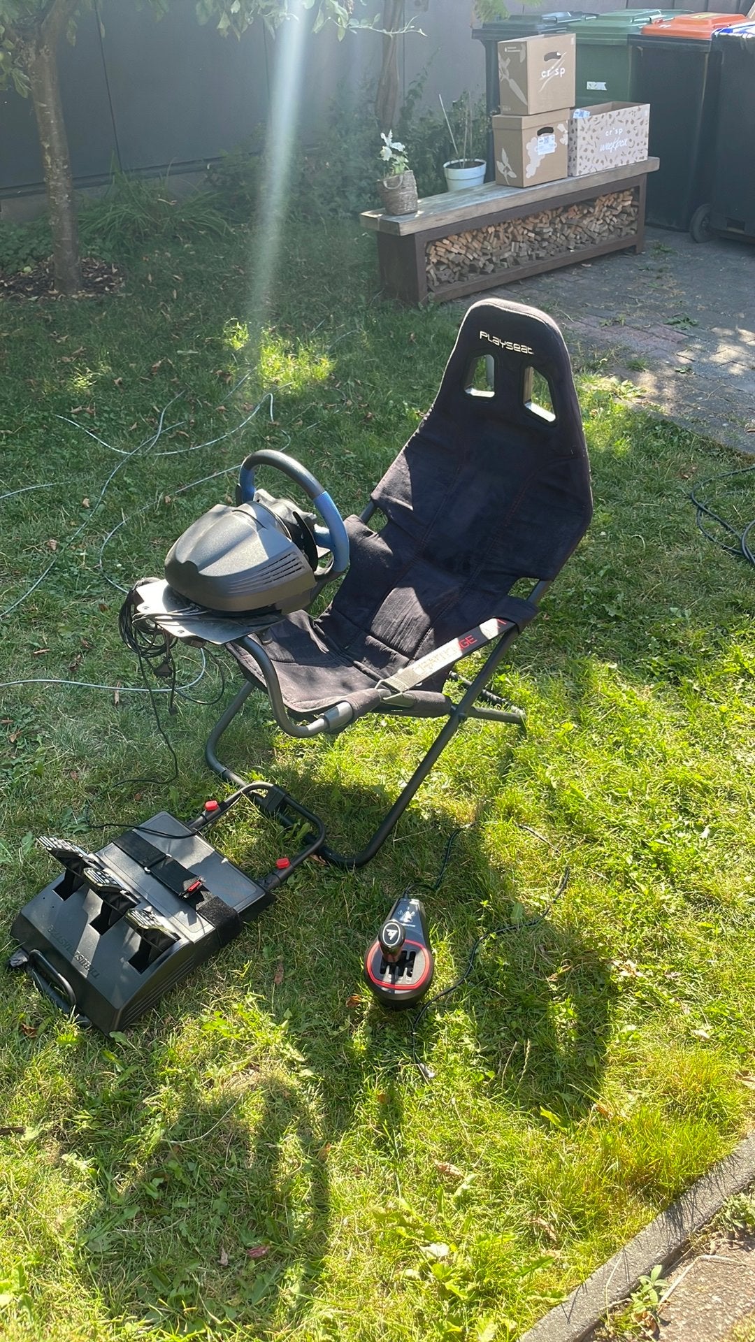 Playseat met thrustmaster t150 set, Ophalen, Gebruikt, 1 speler, Racen en Vliegen