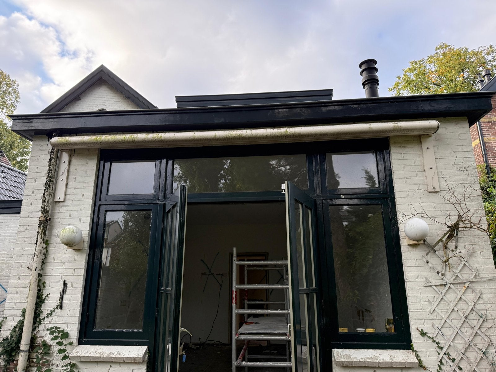 Elektrische zonwering 375 cm breed, Tuin en Terras, Zonneschermen, Ophalen, Gebruikt, Overige typen, Elektrisch