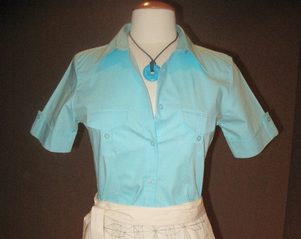 Nieuwe InWear blouse in blauwe katoen, mt 36, Nieuw, Maat 36 (S), Inwear, Verzenden