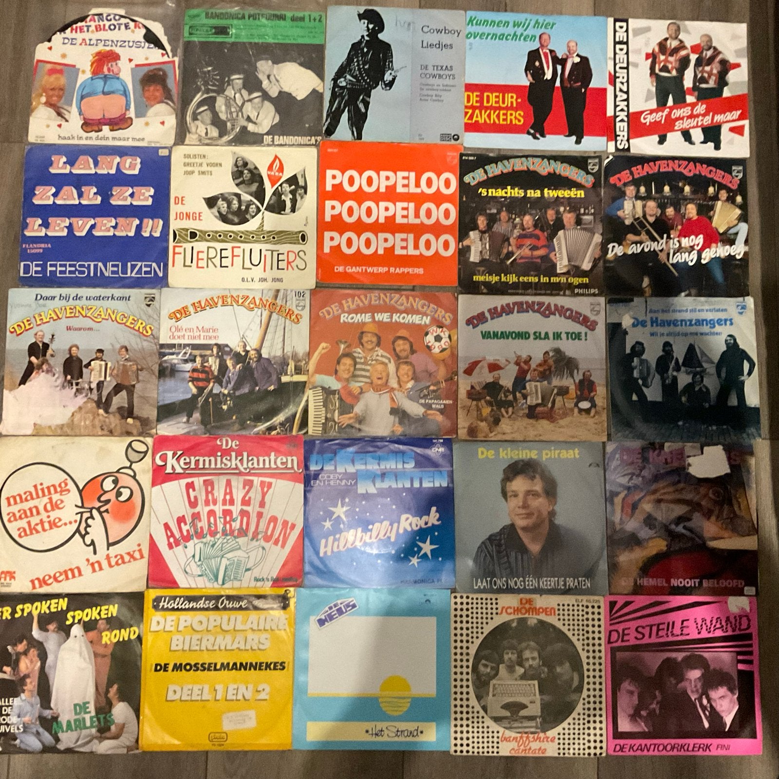 Verzameling Nederlandstalige vinyl singles (25 st), Gebruikt, 7 inch, Ophalen of Verzenden, EP