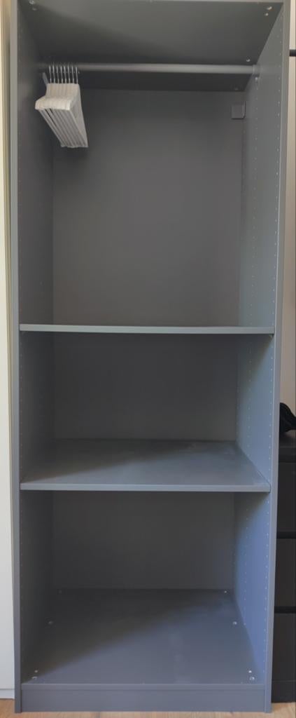 Ikea Pax Kast Donkergrijs 201x75x58, Ophalen, 200 cm of meer, Met plank(en), 50 tot 100 cm