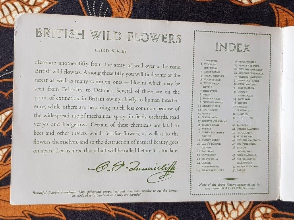Wild flowers oud Engels album met Brooke Bond theeplaatjes., Ophalen of Verzenden